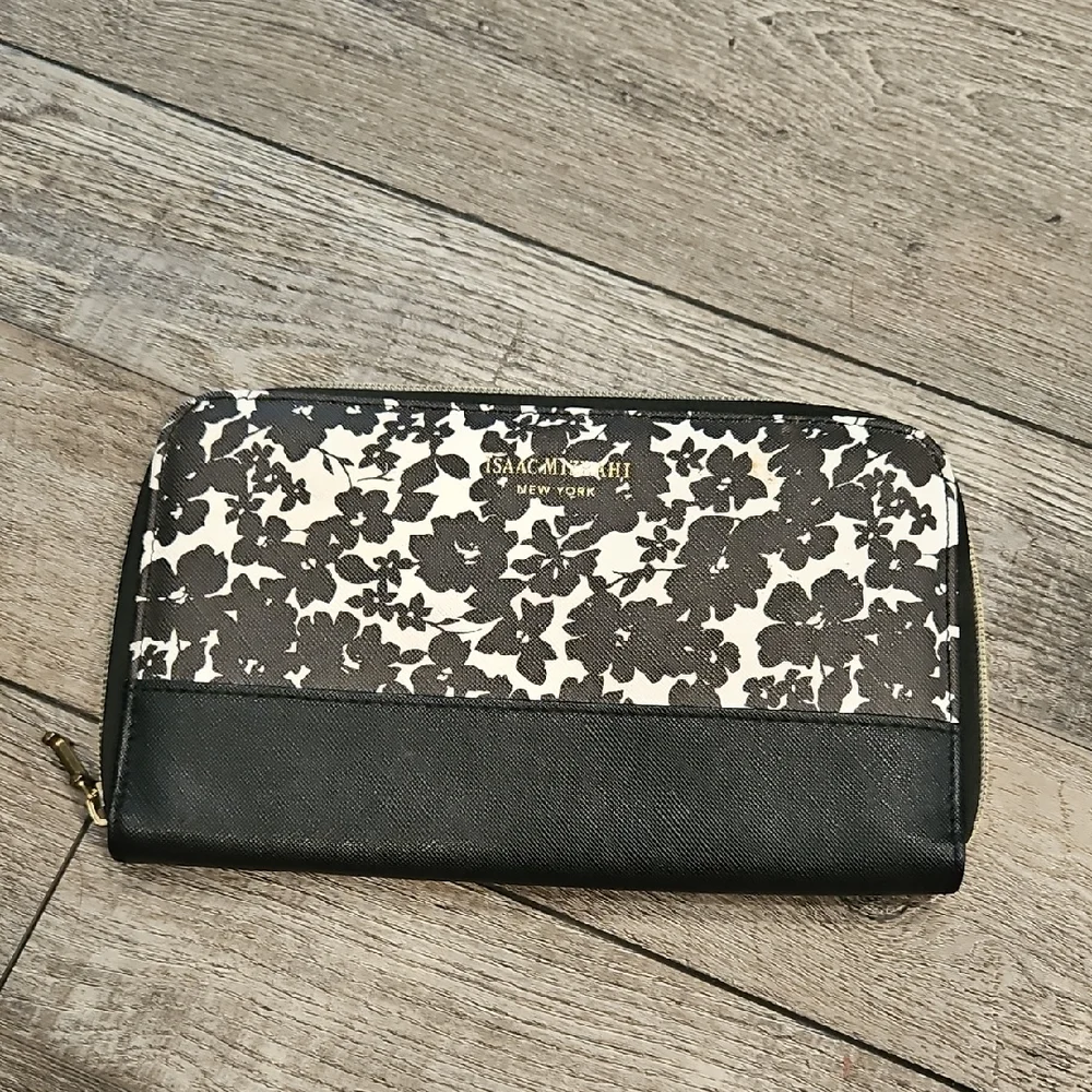 Isaac Mizrahi Black and WhiteFloral Pencil case